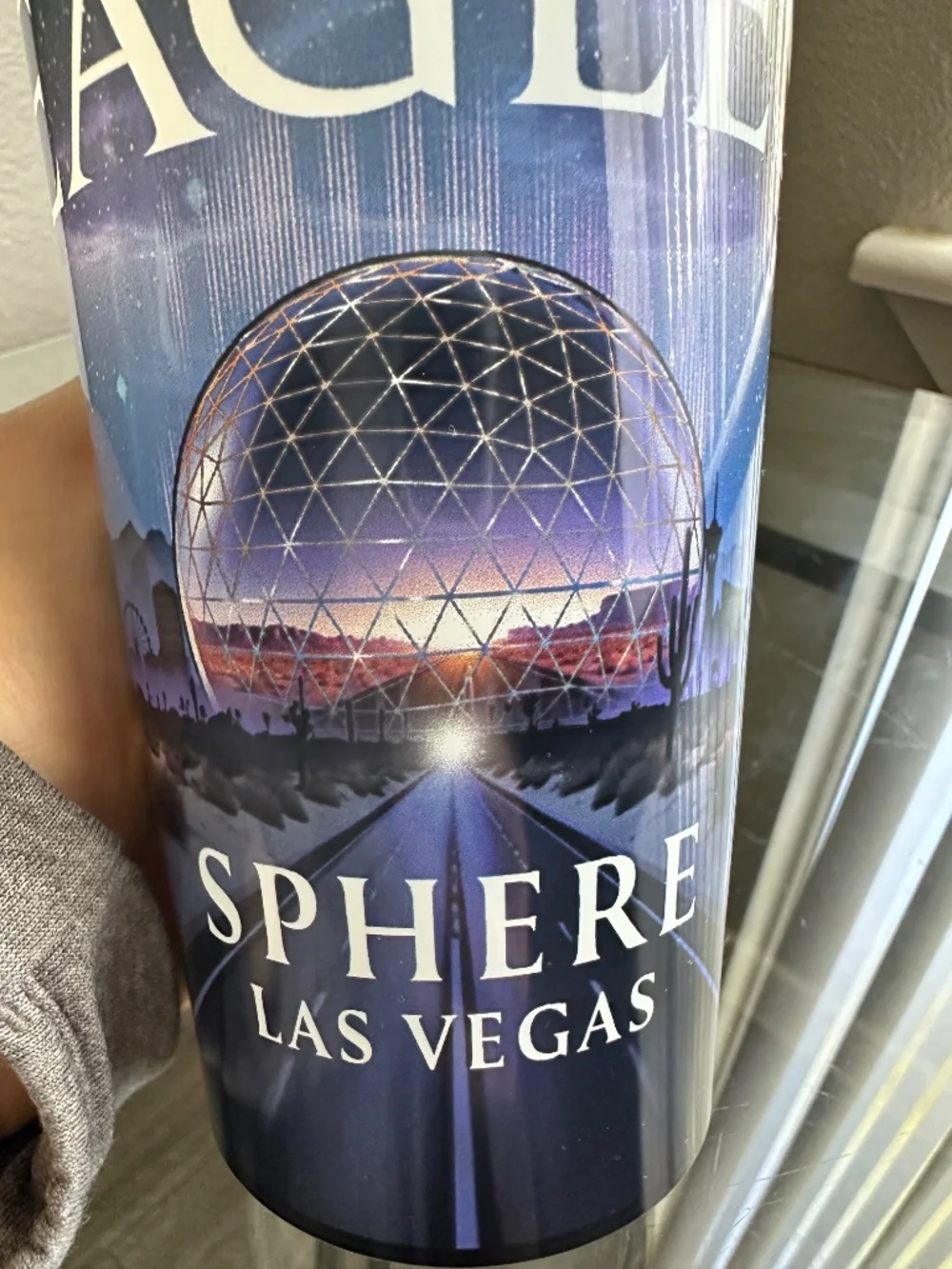 Las Vegas Sphere Eagles Concert Plastic Cup & VIP Mesh Trucker Hat Lot